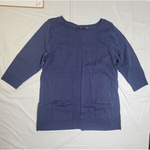 Womens Jeanne Pierre Pullover Sweater. Dark blue. Size XL.